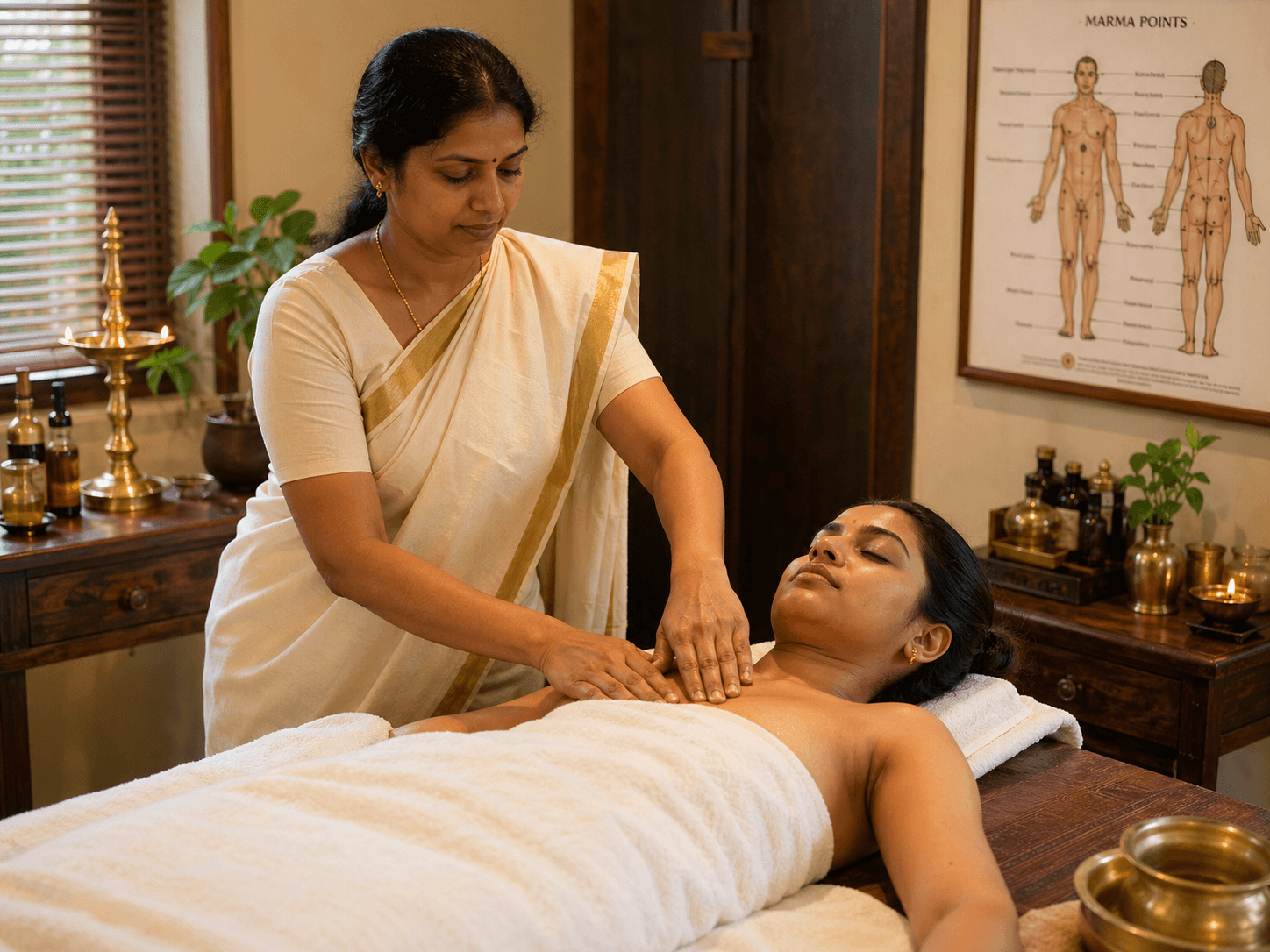 Marma Therapy session
